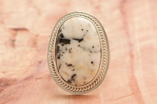 Genuine White Buffalo Turquoise Sterling Silver Ring